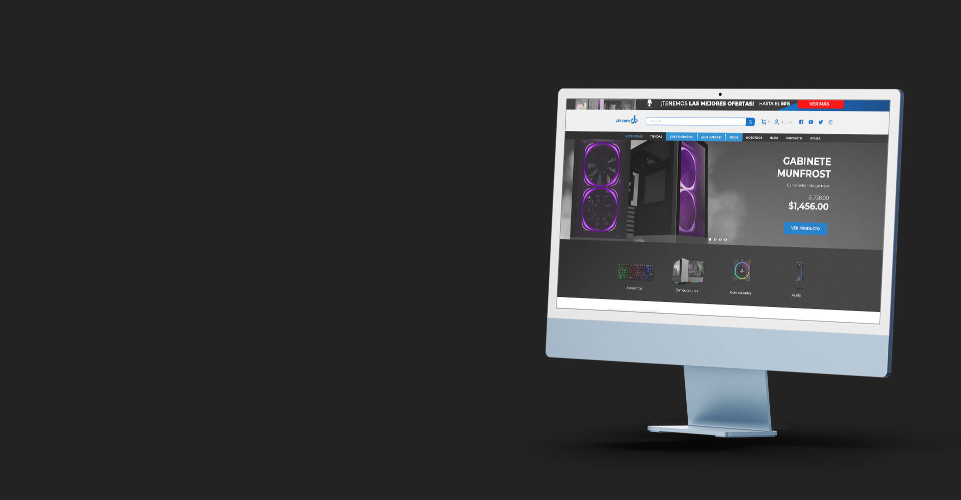 Desarrollo de tiendas <br/>en línea personalizadas B2B/B2C, tiendas de mayoreo y menudeo, eCommerce a la <br/>medida conectado a market place, sitio de ventas y sistemas ERP